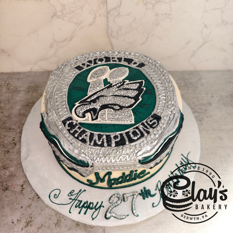 EAGLES SUPERBOWL RING (9" or 10" cake)