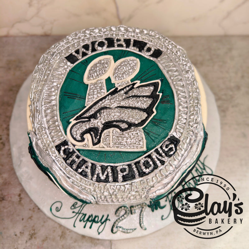 EAGLES SUPERBOWL RING (9" or 10" cake)