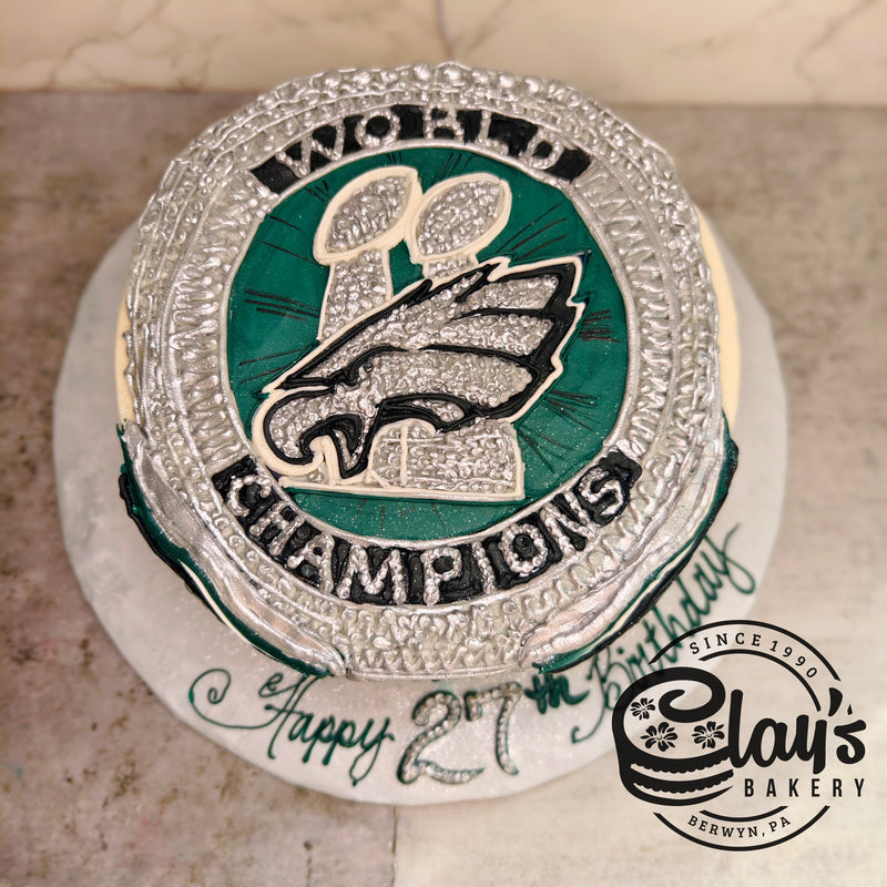 EAGLES SUPERBOWL RING (9" or 10" cake)