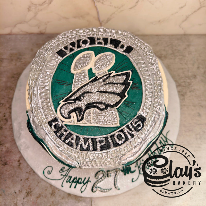 EAGLES SUPERBOWL RING (9" or 10" cake)