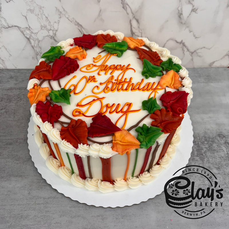 Fall Leaves and Stripes