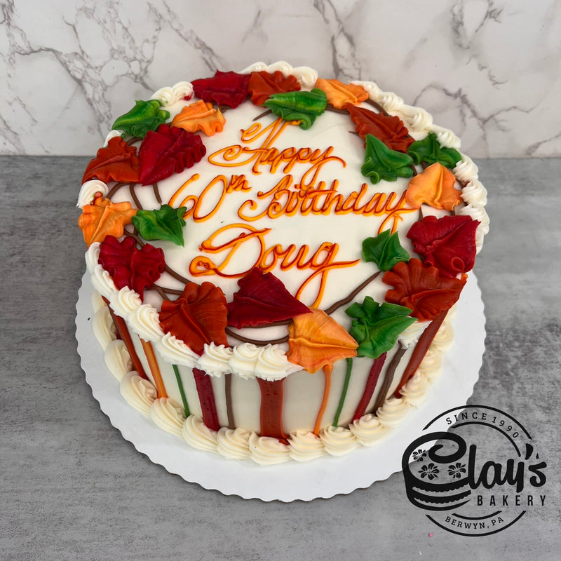 Fall Leaves and Stripes