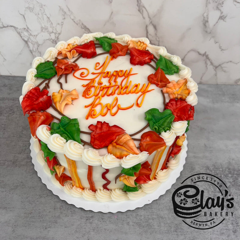 Fall Leaves and Stripes