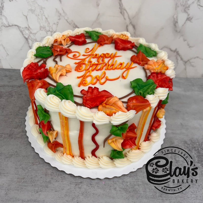 Fall Leaves and Stripes