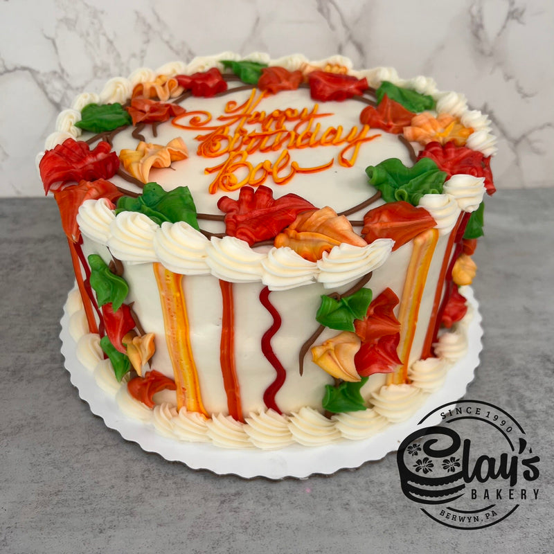 Fall Leaves and Stripes