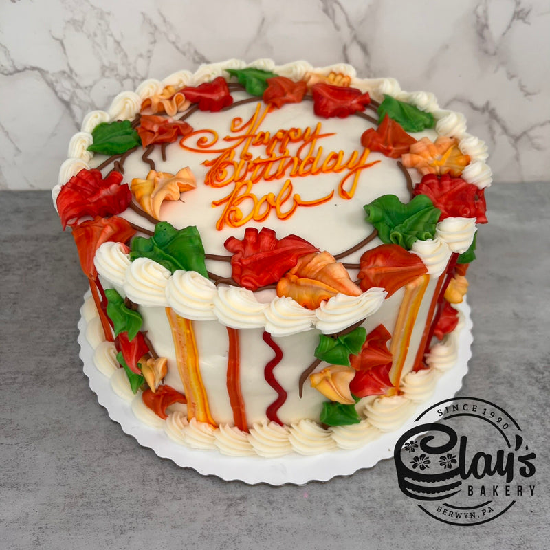 Fall Leaves and Stripes