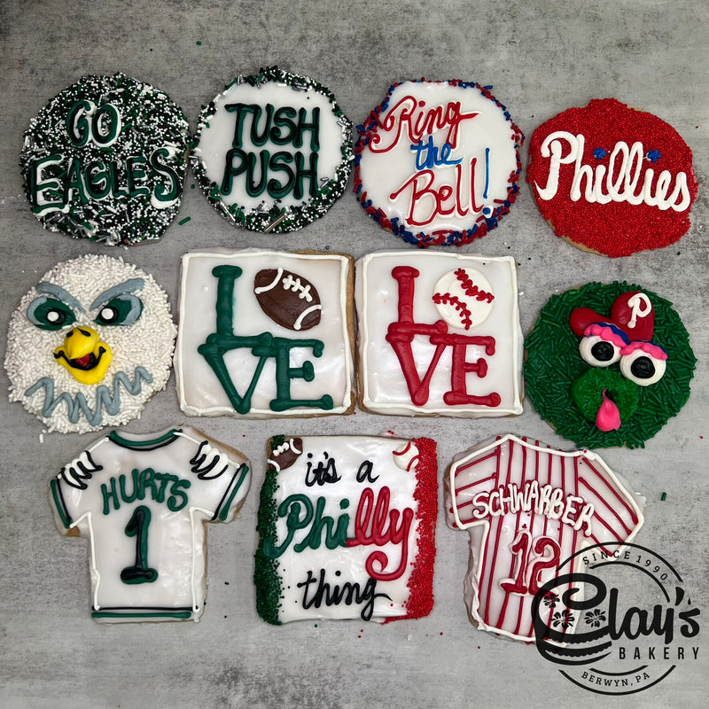 Eagles/Phillies Cookies - Pack of 11 Cookies