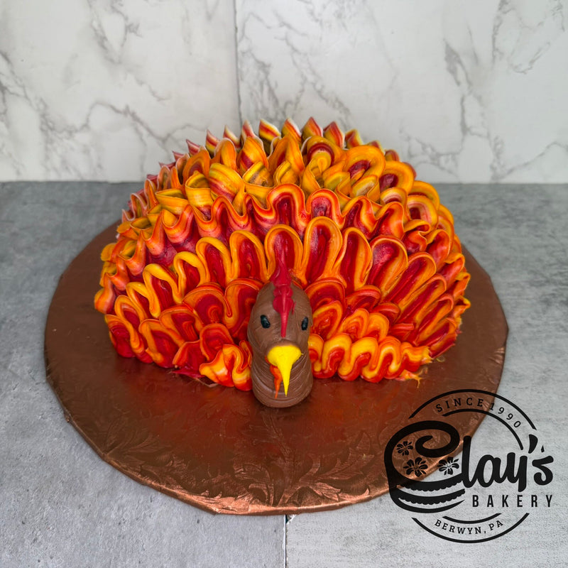 Feathers Up! (Single Layer Cake Shaped)