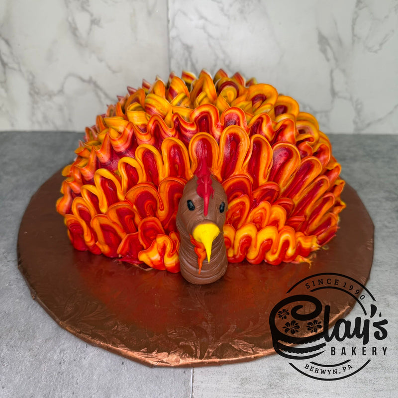 Feathers Up! (Single Layer Cake Shaped)
