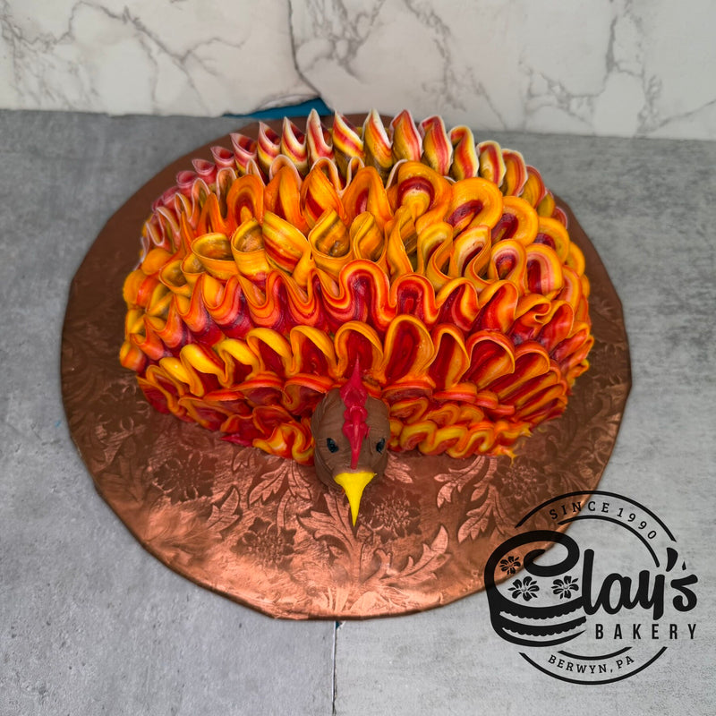 Feathers Up! (Single Layer Cake Shaped)