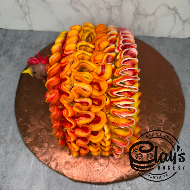 Feathers Up! (Single Layer Cake Shaped)