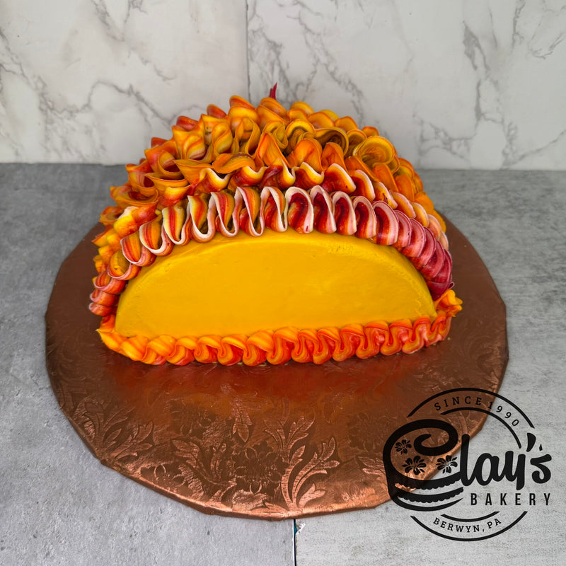 Feathers Up! (Single Layer Cake Shaped)