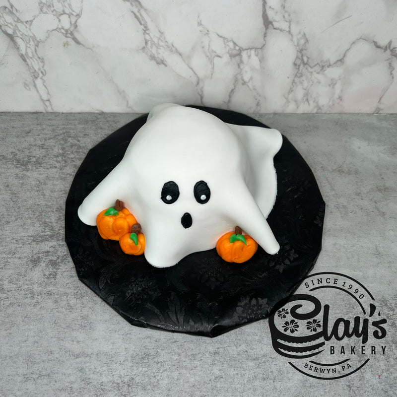 Ghost Shape Cake with Fondant Covering