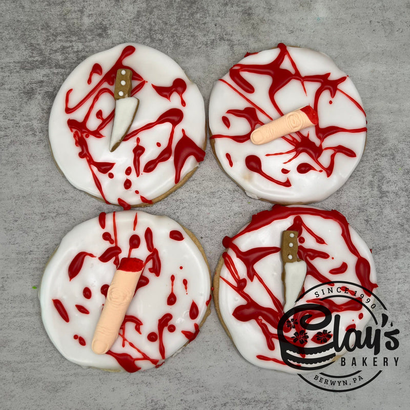 Bloody Fingers and Knives Cookies