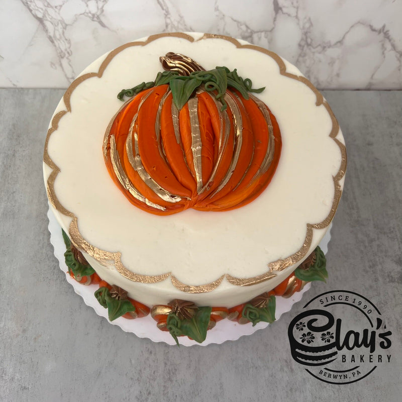 Pumpkins with Metallic Gold Accents