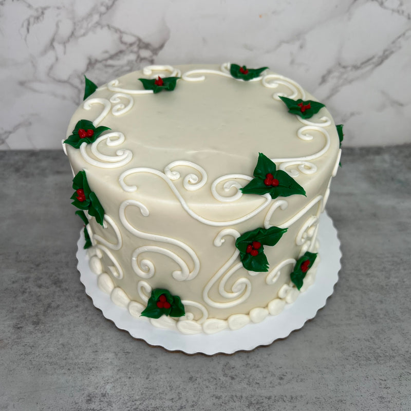 Simple Holly with Swirls