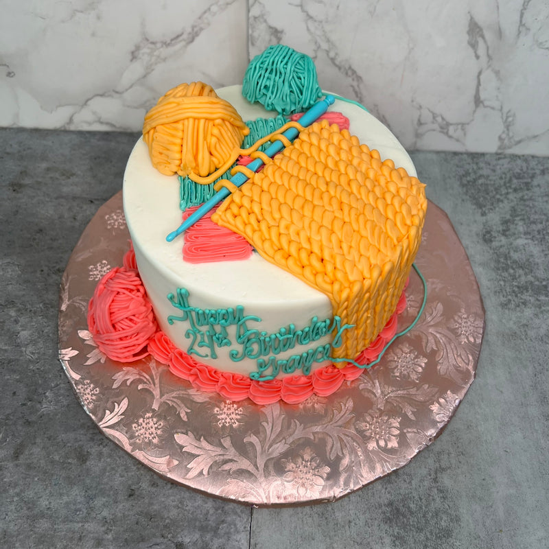 Crochet Cake (crochet hook may vary in color)