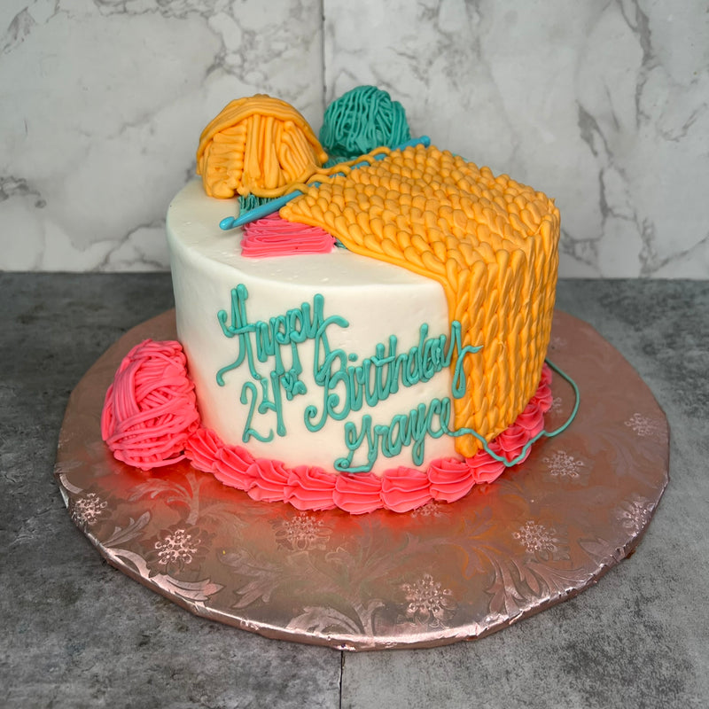Crochet Cake (crochet hook may vary in color)