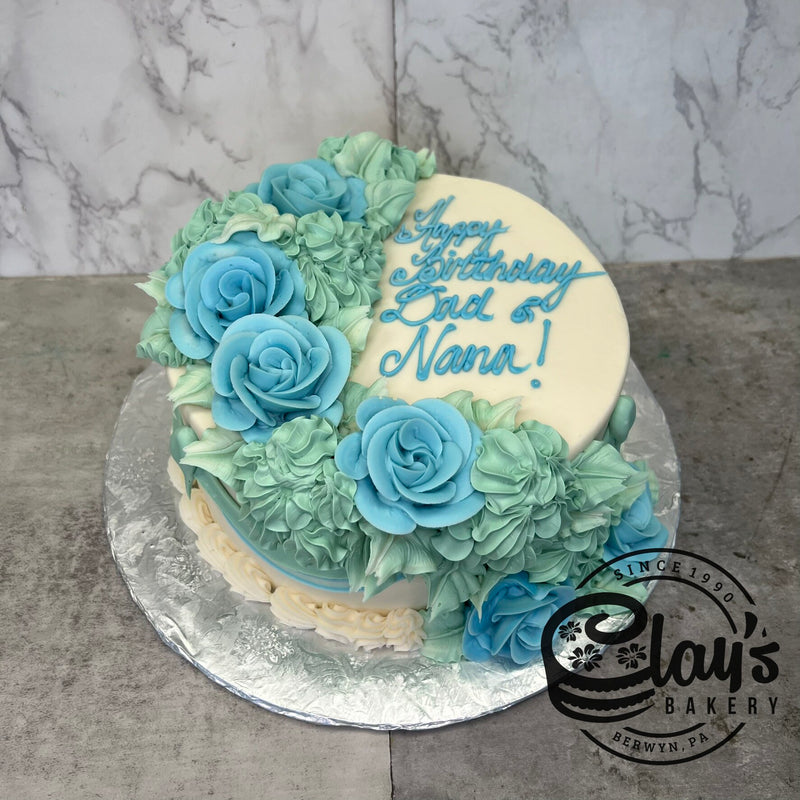 Minty Blue Florals