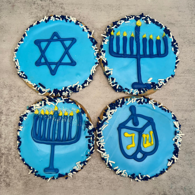 Hanukkah Iced Cookies