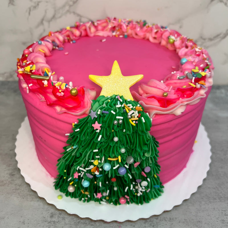 Pink Iced Christmas Tree