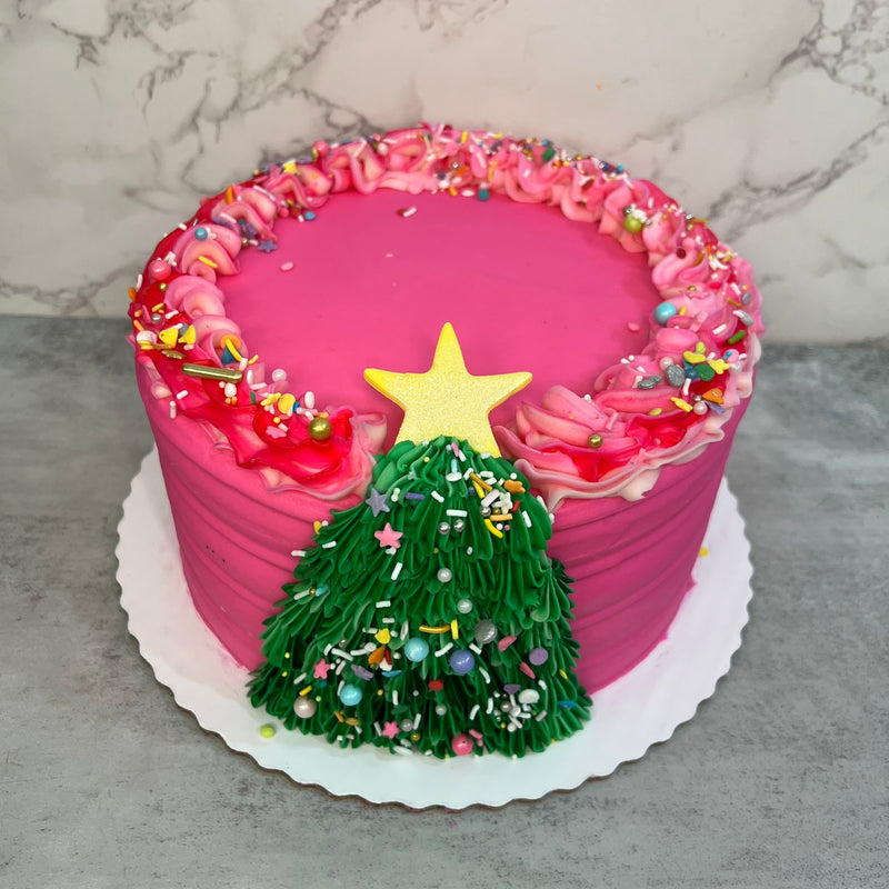 Pink Iced Christmas Tree