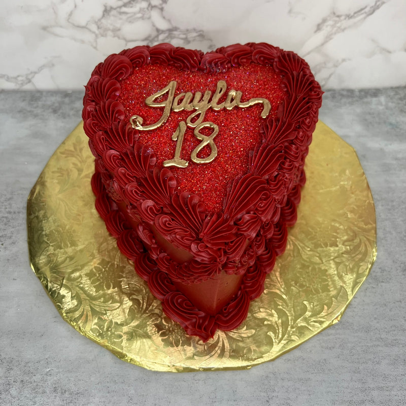 Heart of Gold - Heart Shaped Cake