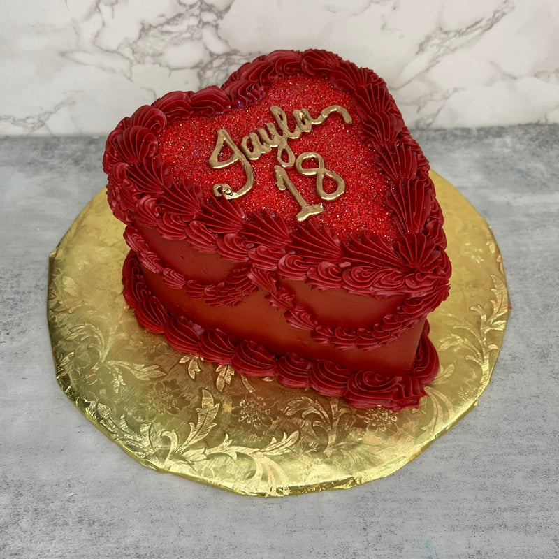 Heart of Gold - Heart Shaped Cake