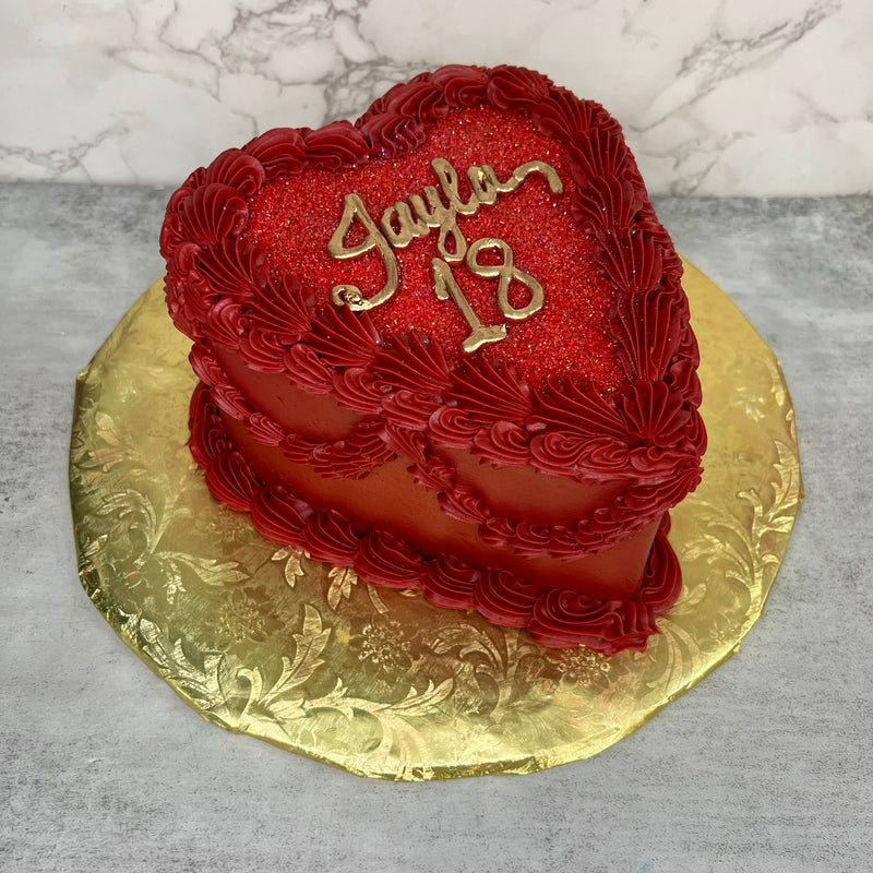 Heart of Gold - Heart Shaped Cake