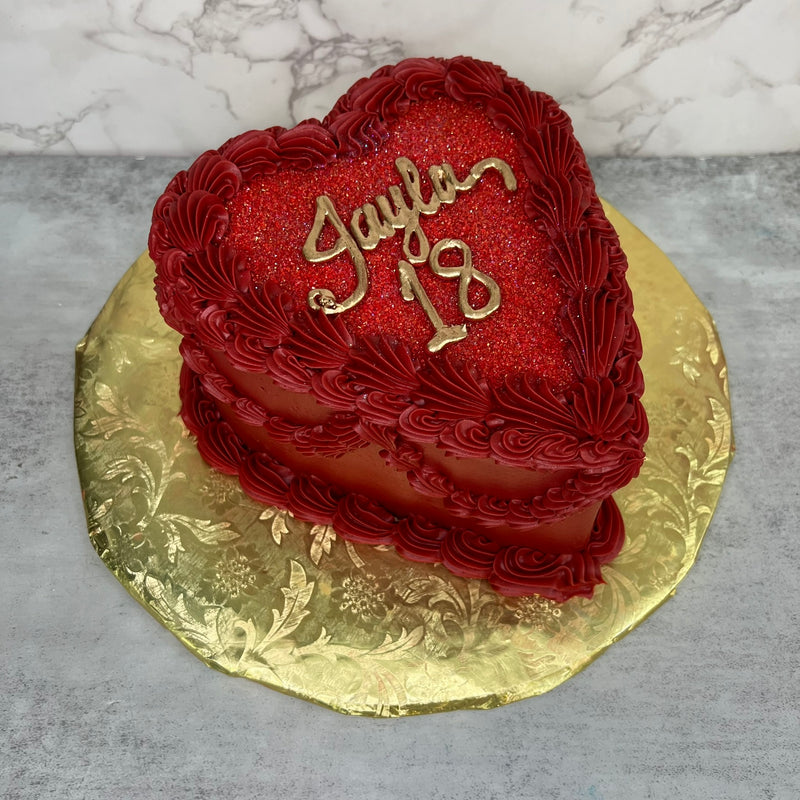 Heart of Gold - Heart Shaped Cake