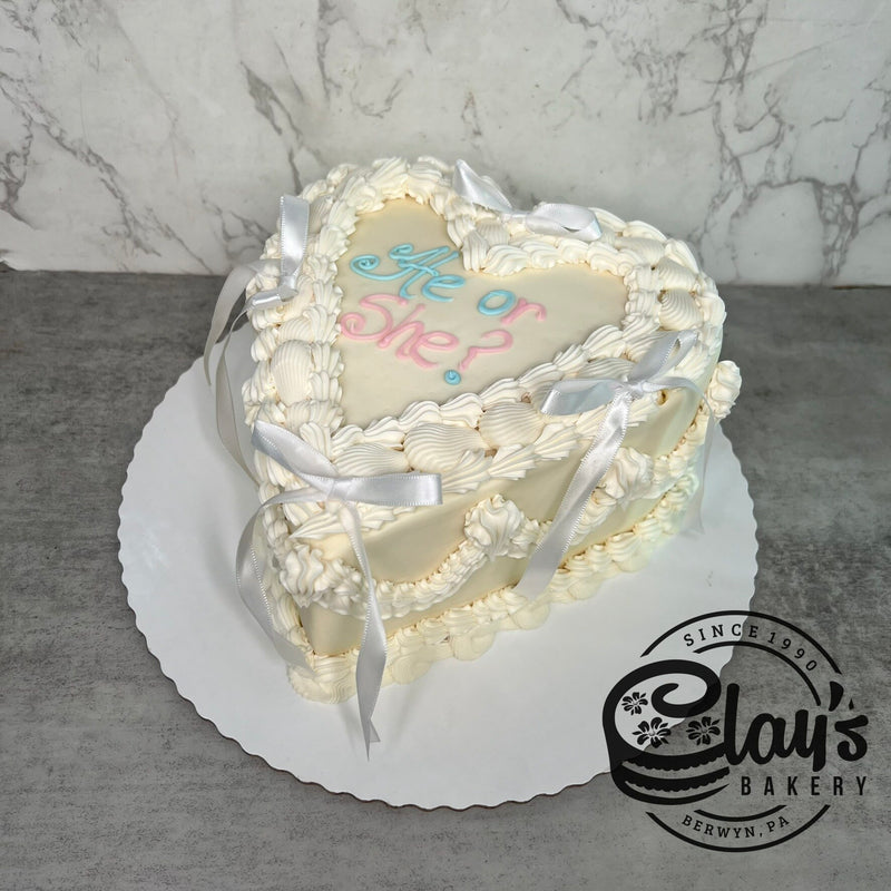 He or She? (Heart Shaped Cake)