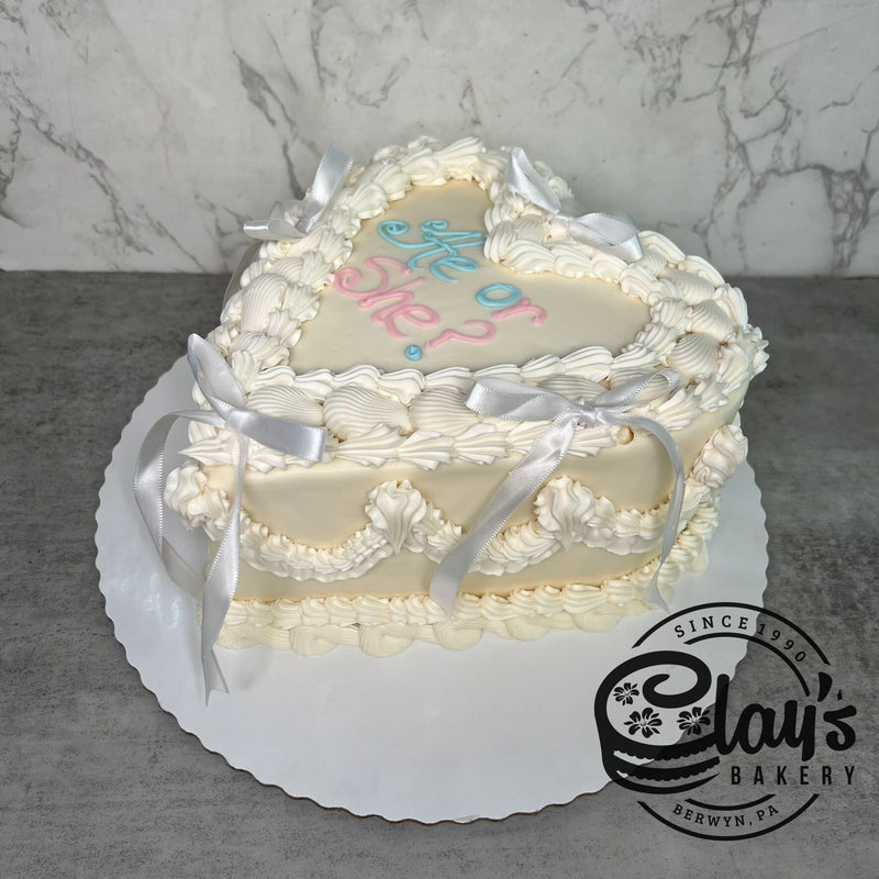 He or She? (Heart Shaped Cake)
