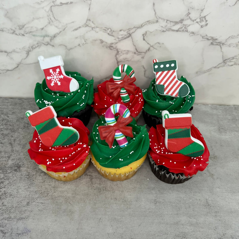 Christmas Assortment Ring Cupcakes