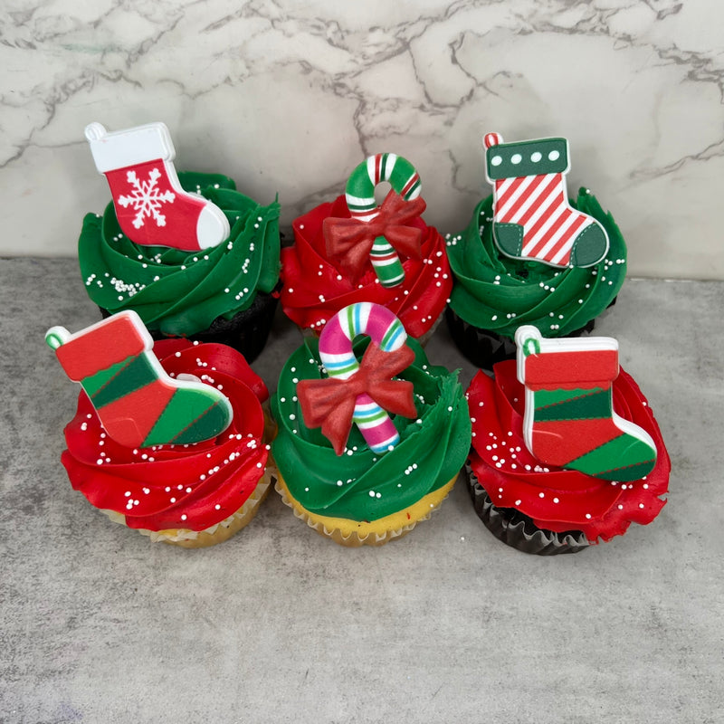 Christmas Assortment Ring Cupcakes