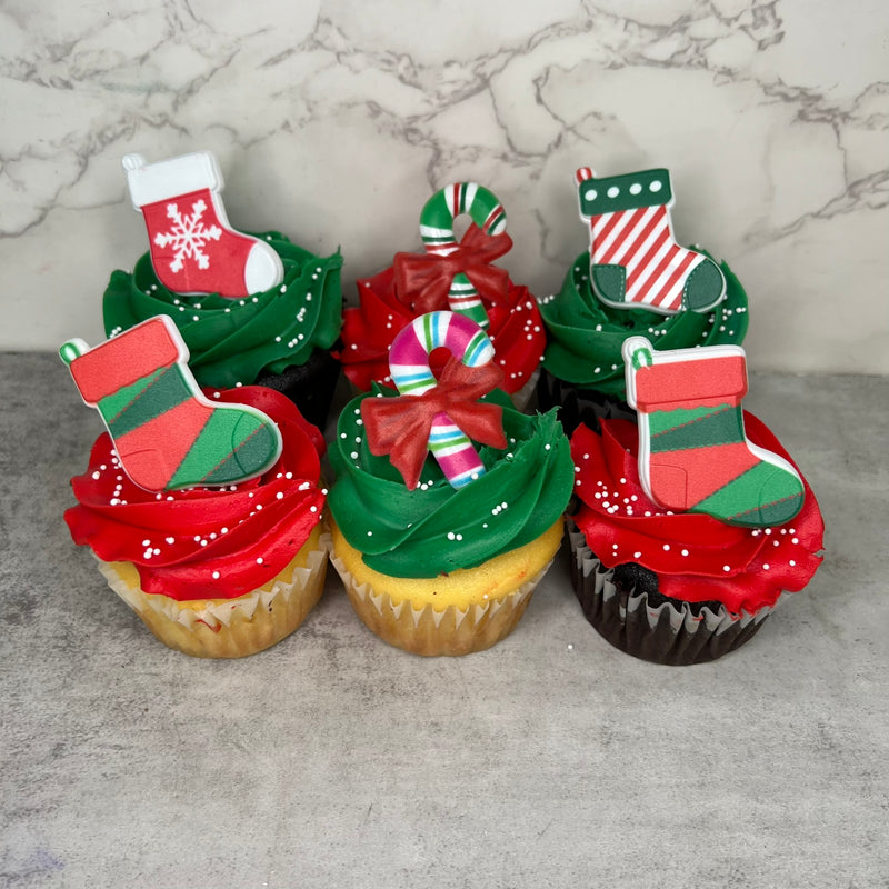 Christmas Assortment Ring Cupcakes