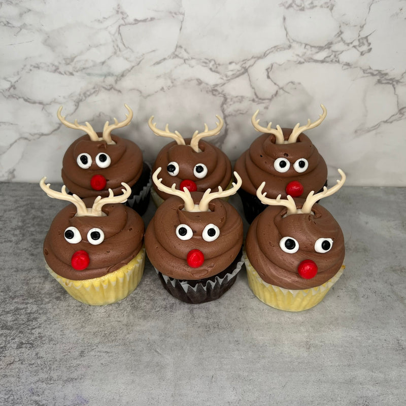 Rudolf The Red Nosed Reindeer Cupcakes