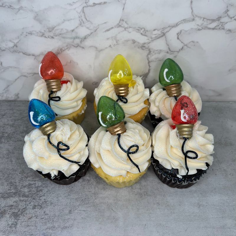 Christmas Light Ring Cupcakes