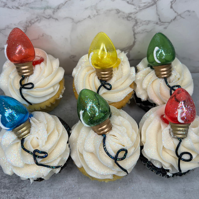 Christmas Light Ring Cupcakes