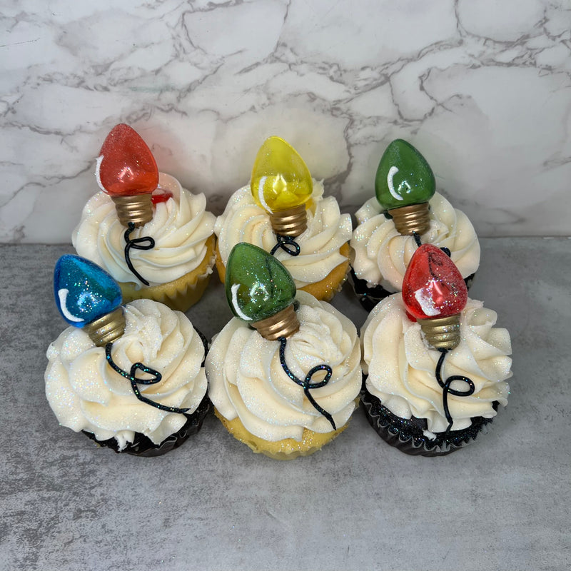 Christmas Light Ring Cupcakes