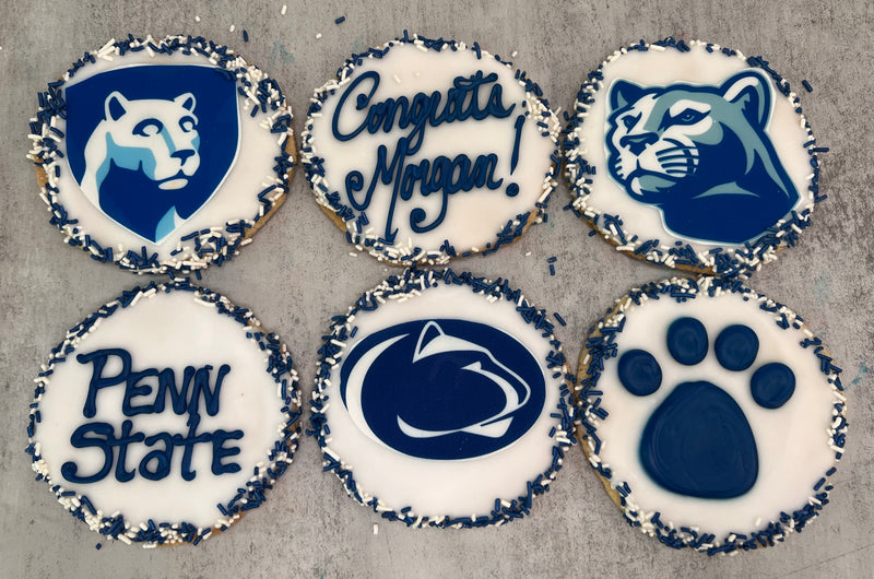 Penn State Edible Image and Writing Cookies