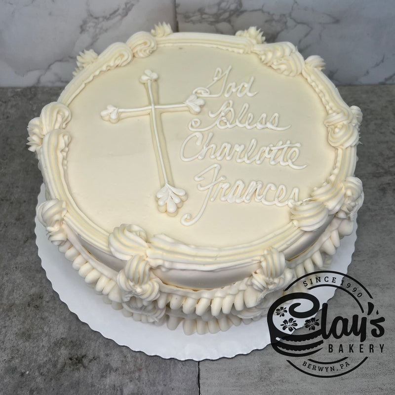 Simple Elegant White Cross (Zero Dye)