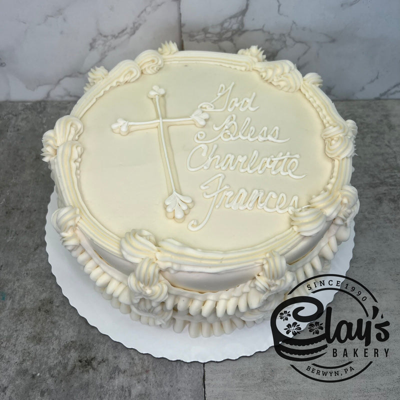 Simple Elegant White Cross (Zero Dye)