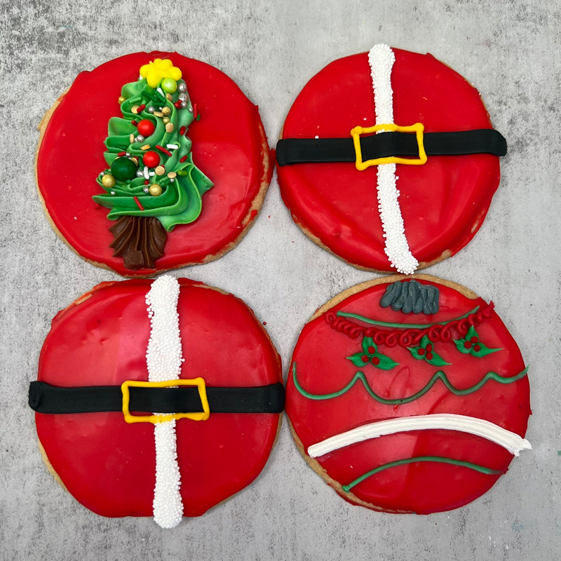 Red Dipped Christmas Cookies