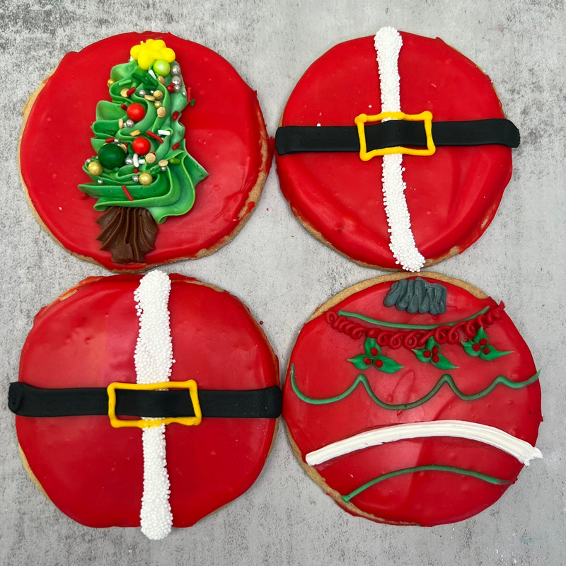 Red Dipped Christmas Cookies