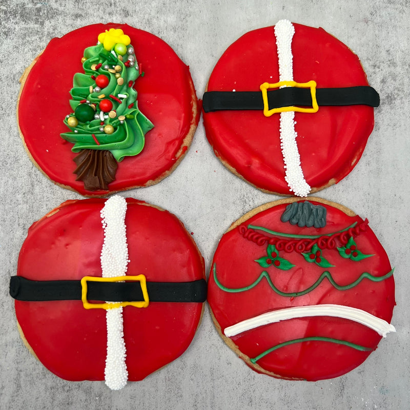 Red Dipped Christmas Cookies