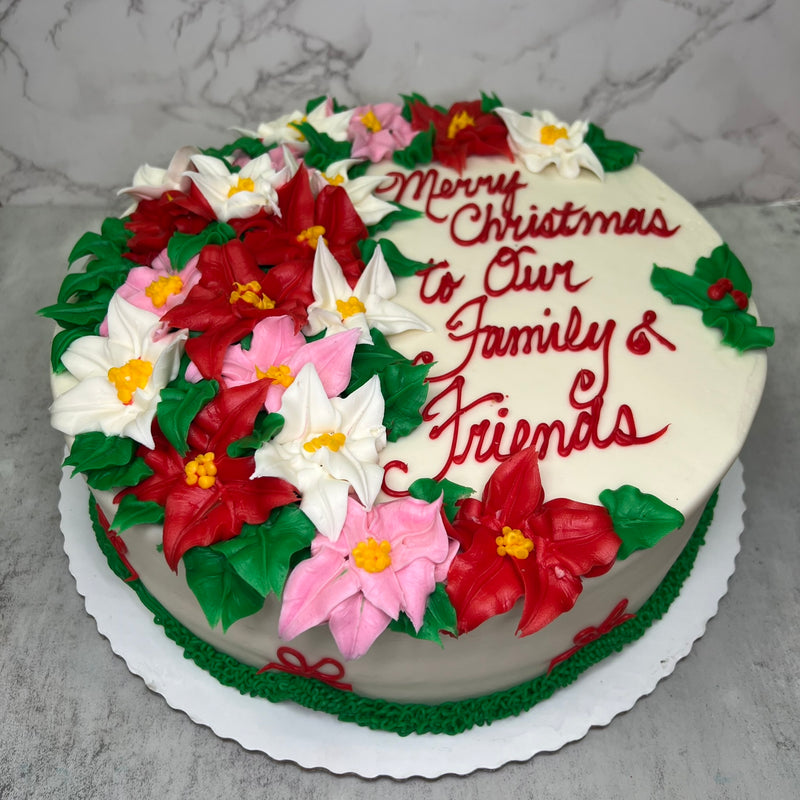 Pretty Poinsettias with Pink