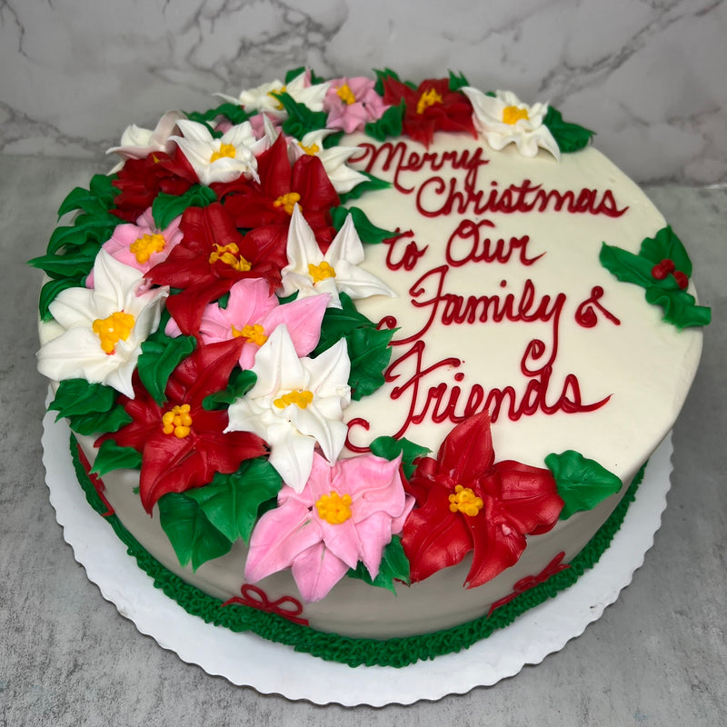 Pretty Poinsettias with Pink