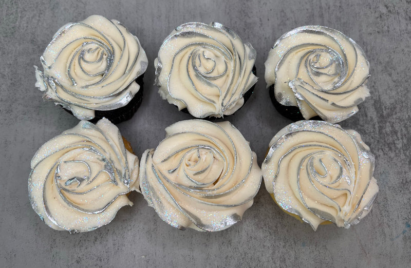 Metallic Painted Cupcakes