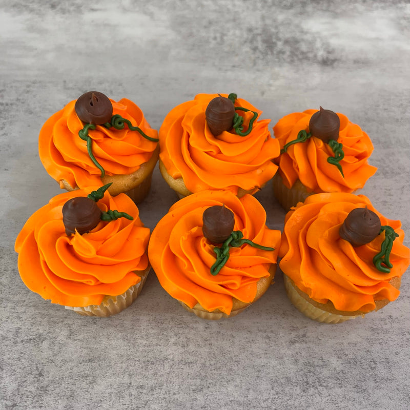 Pumpkin Decorated Cupcakes