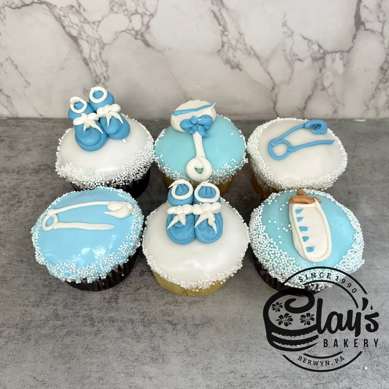 Dipped Baby Shower Cupcakes